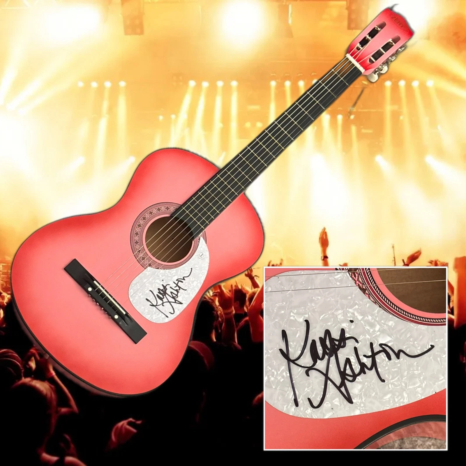 GFA Drive You Out of My Mind  * KASSI ASHTON *  Signed Acoustic Guitar COA