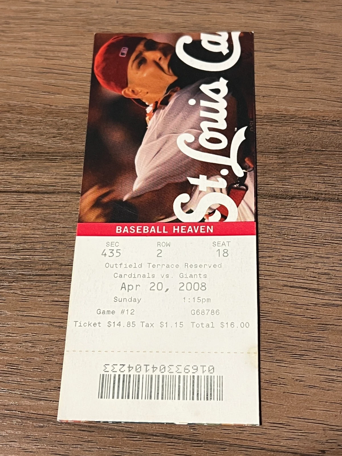 Baseball Ticket 2008 MLB DEBUT EMMANUEL BURRISS SAN FRANCISCO GIANTS