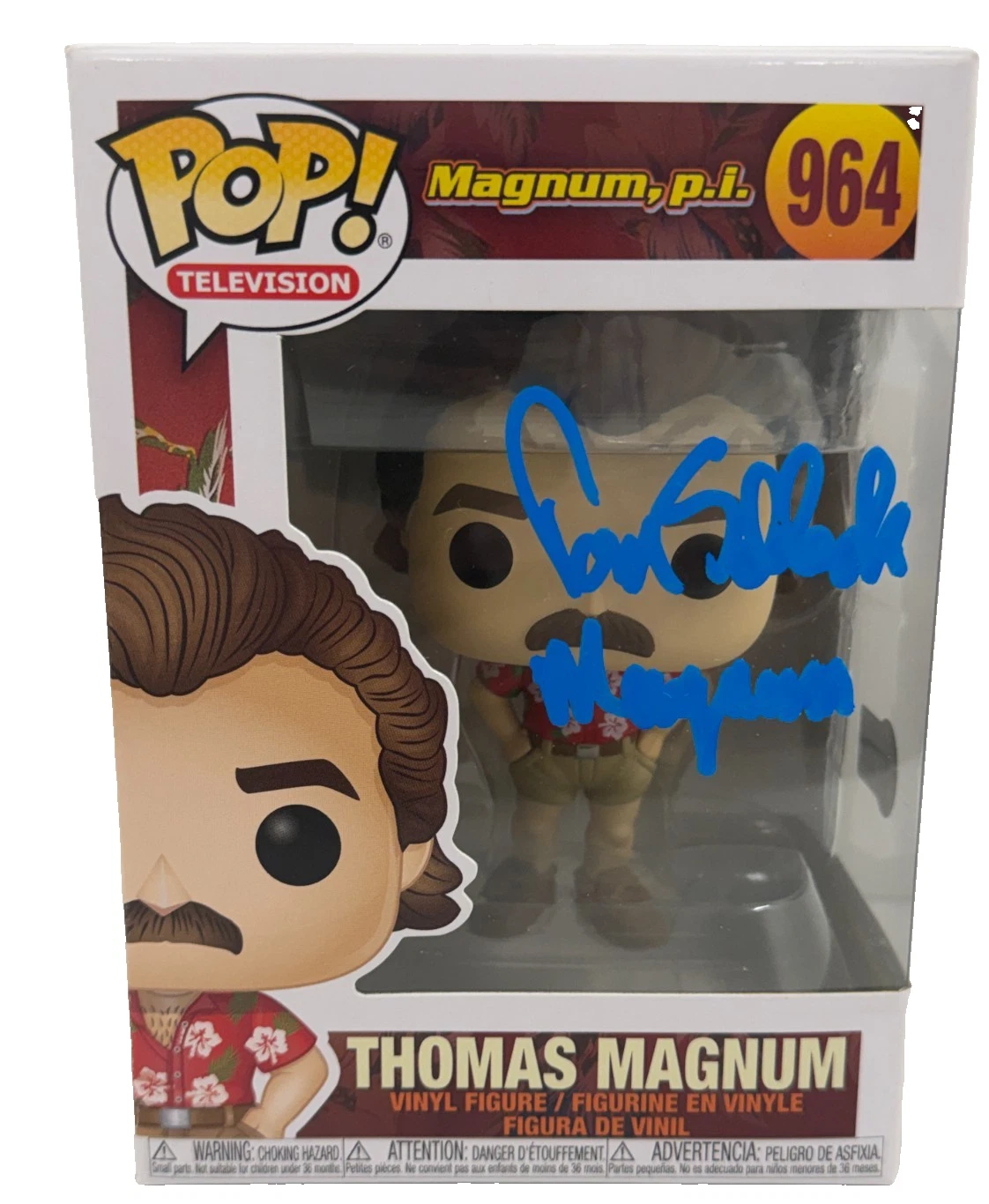 Tom Selleck Signed Thomas Magnum PI Funko Authentic Autograph Beckett Witness