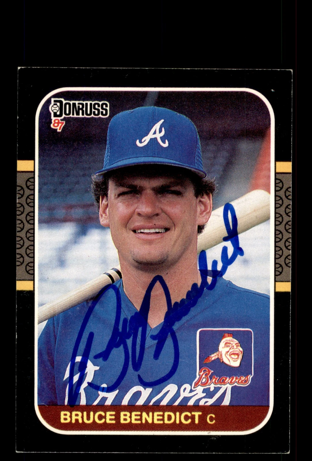 Signed Baseball Card Auto Bruce Benedict 1987 Donruss #448 Atlanta Braves