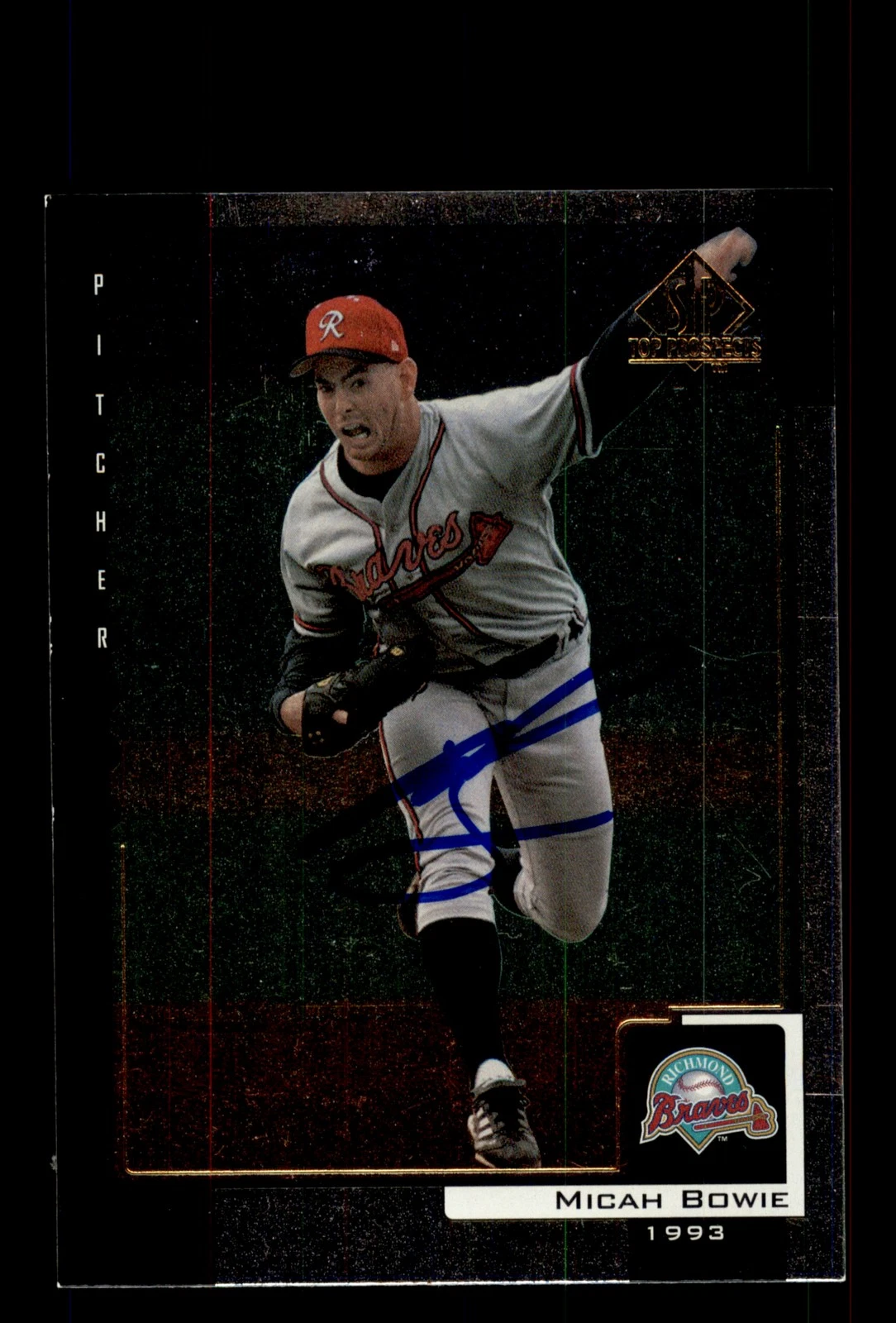 Signed Baseball Card Auto Micah Bowie 2000 SP Top Prospects #47 Richmond Braves
