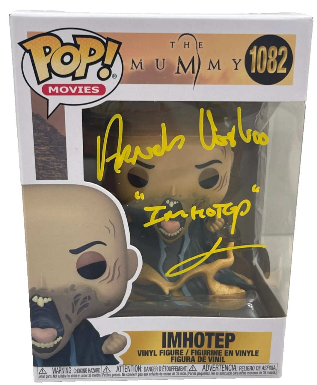 ARNOLD VOSLOO SIGNED IMHOTEP FUNKO THE MUMMY AUTHENTIC AUTOGRAPH BECKETT WITNESS COLLECTIBLE MEMORABILIA