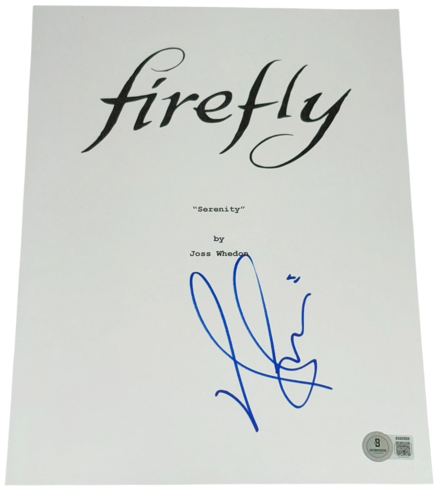 Nathan Fillion Signed Firefly Serenity Pilot Script Authentic Autograph Beckett