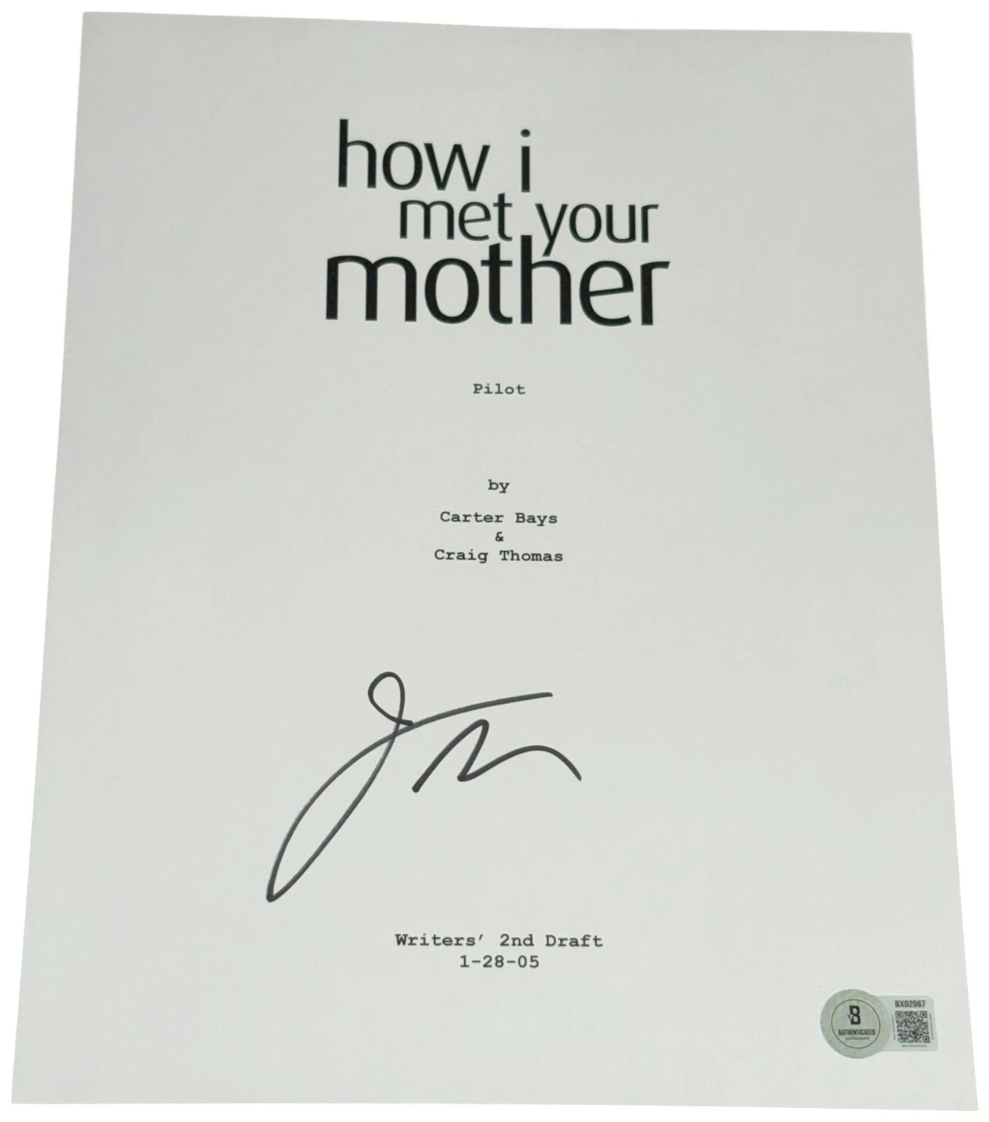 Jason Segel Signed How I Met Your Mother Pilot Full TV Script  Autograph Beckett