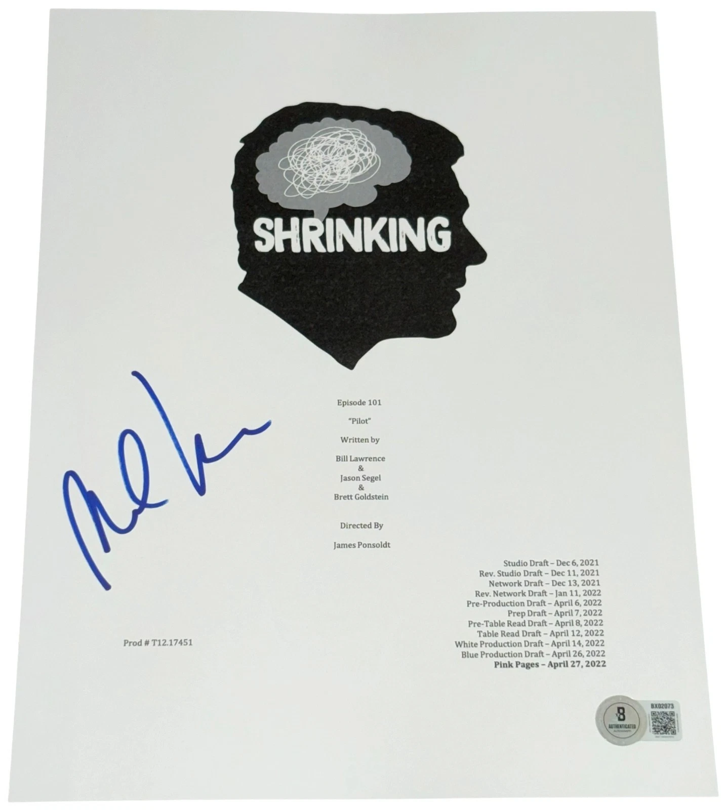Michael Urie Signed Autograph Shrinking Pilot Full TV Script Authentic Beckett