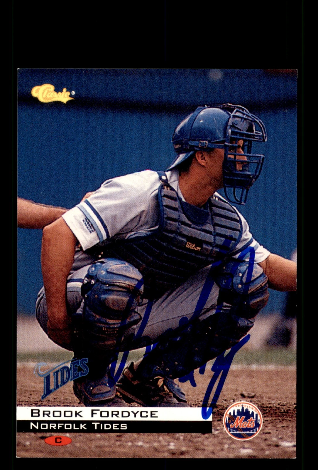 Signed Baseball Card Auto Brook Fordyce 1994 Classic #193 Norfolk Tides