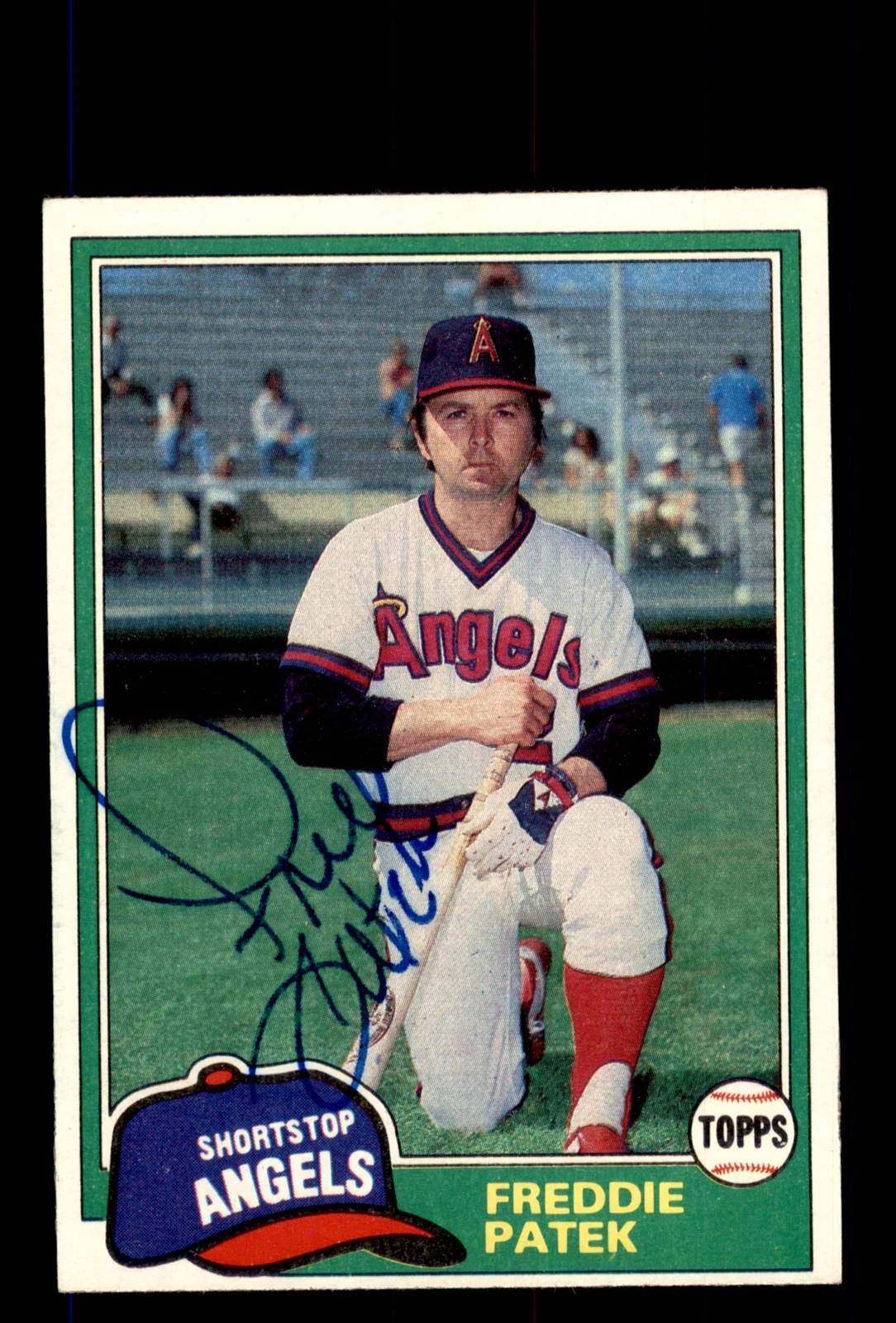 Signed Baseball Card Auto Freddie Patek 1981 Topps #311 California Angels
