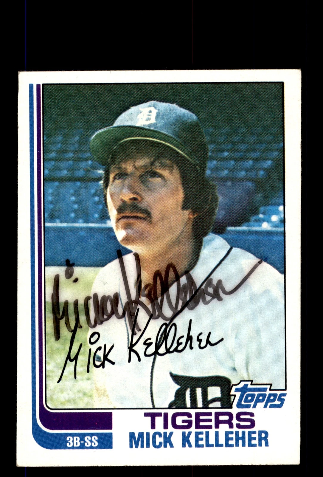 Signed Baseball Card Auto Mick Kelleher 1982 Topps #184 Detroit Tigers