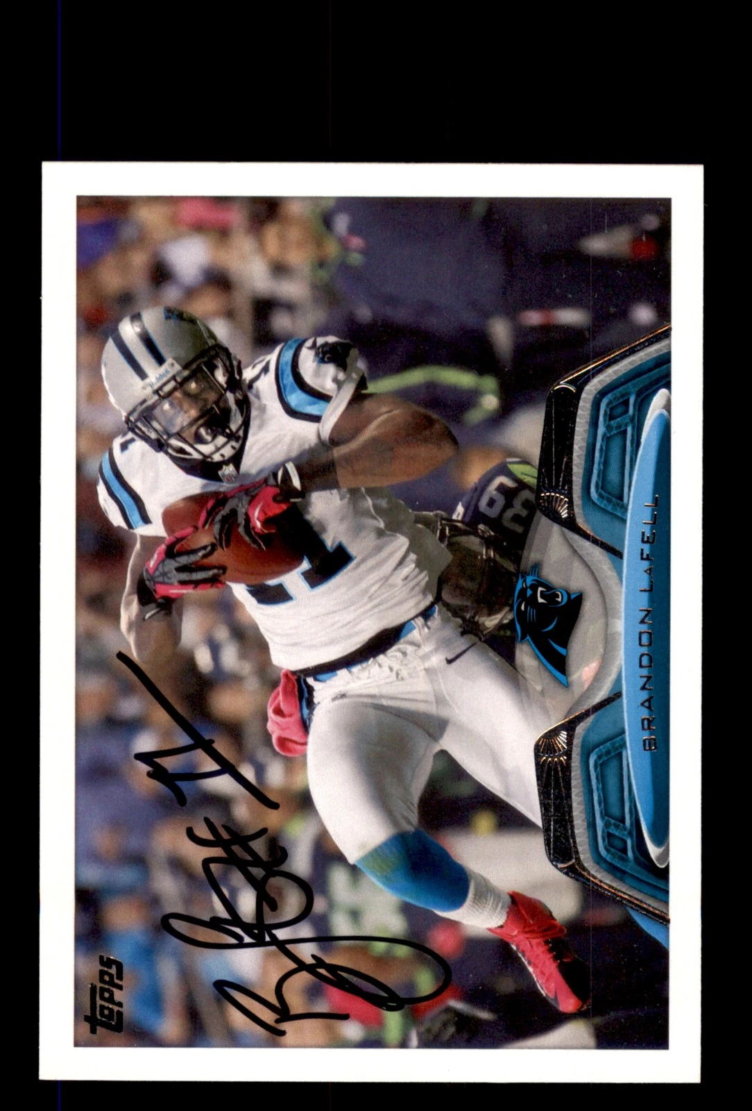 Signed Football Card Auto Brandon LaFell 2013 Topps #38 Carolina Panthers