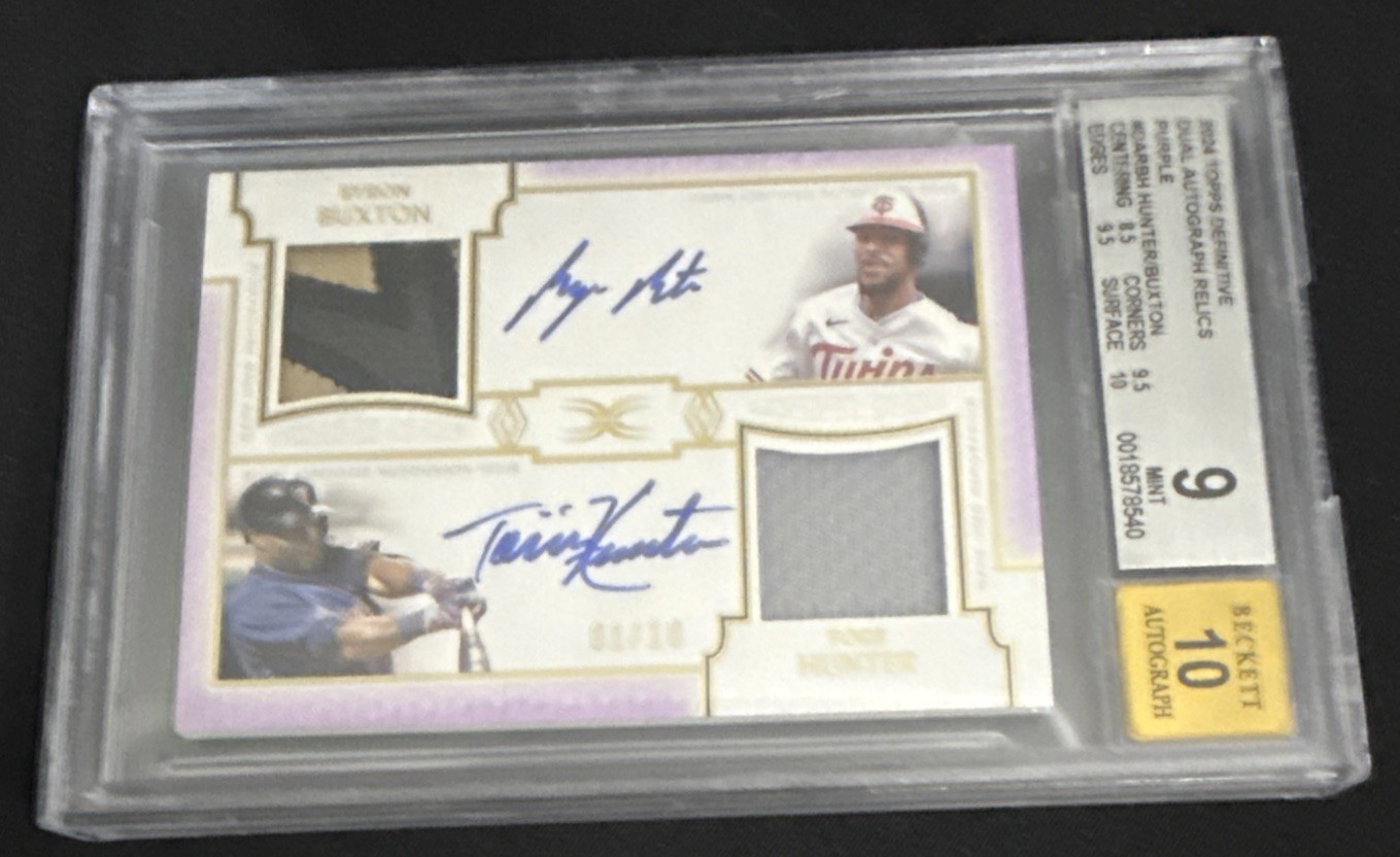 2024 Topps Definitive Buxton Hunter Autos On Card Game-used Jerseys 1/10 BGS