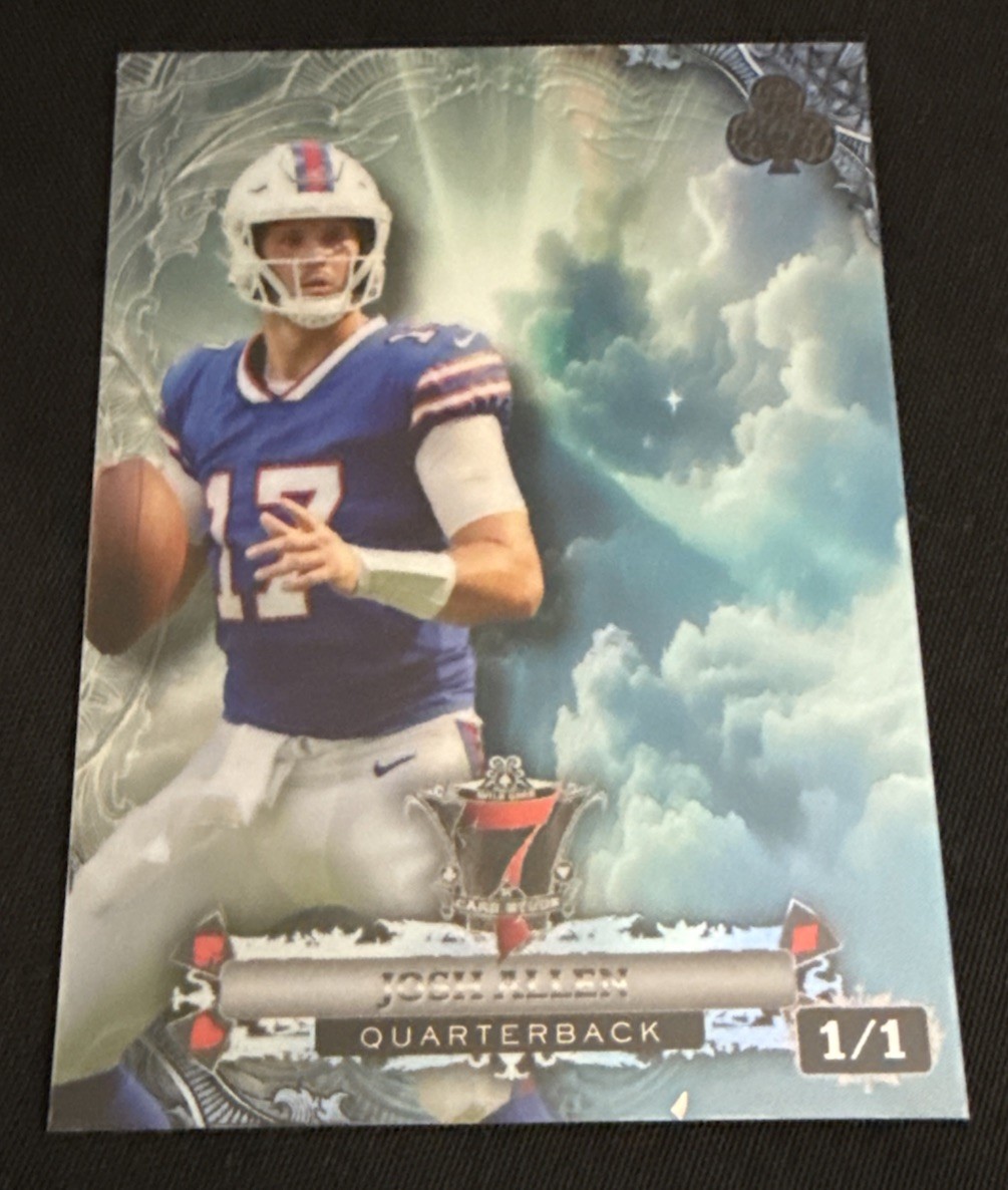 Josh Allen 1/1 7-Card Studs Black Rainbow Foil 2024 Wild Card #CH7CF-JA Bills