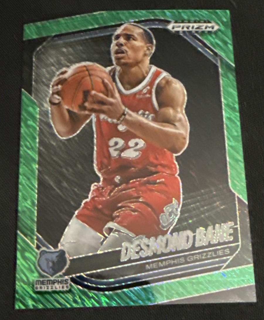 2024-25 Panini Prizm Black Green Shimmer Fotl Desmond Bane /7