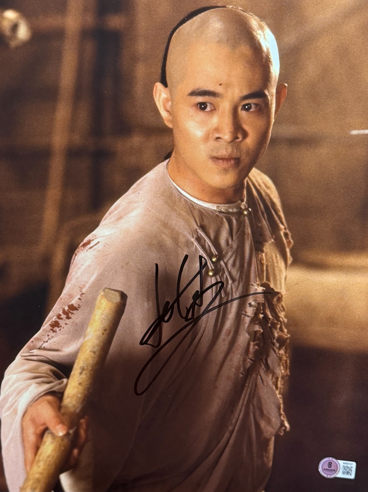 JET LI SIGNED 11×14 PHOTO ONCE UPON A TIME IN CHINA AUTHENTIC AUTOGRAPH BECKETT COLLECTIBLE MEMORABILIA
