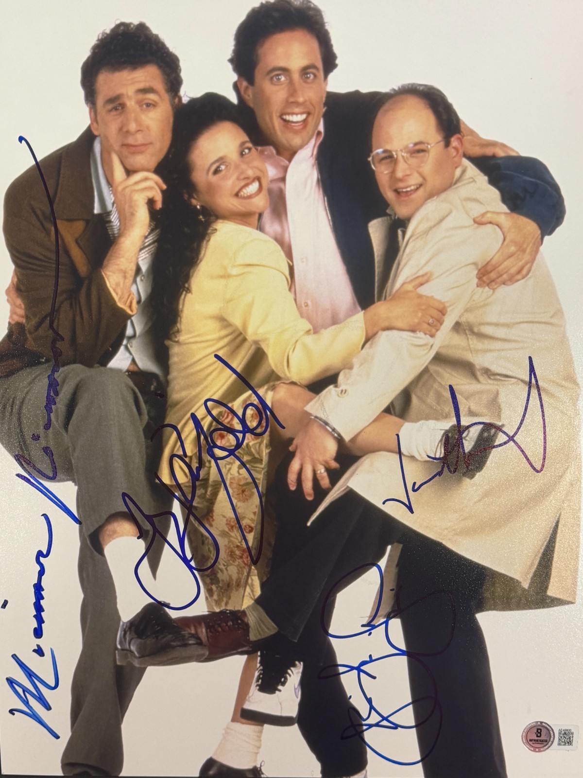 Seinfeld Cast Signed 11x14 Photo Richards Dreyfus Alexander Auto Beckett LOA