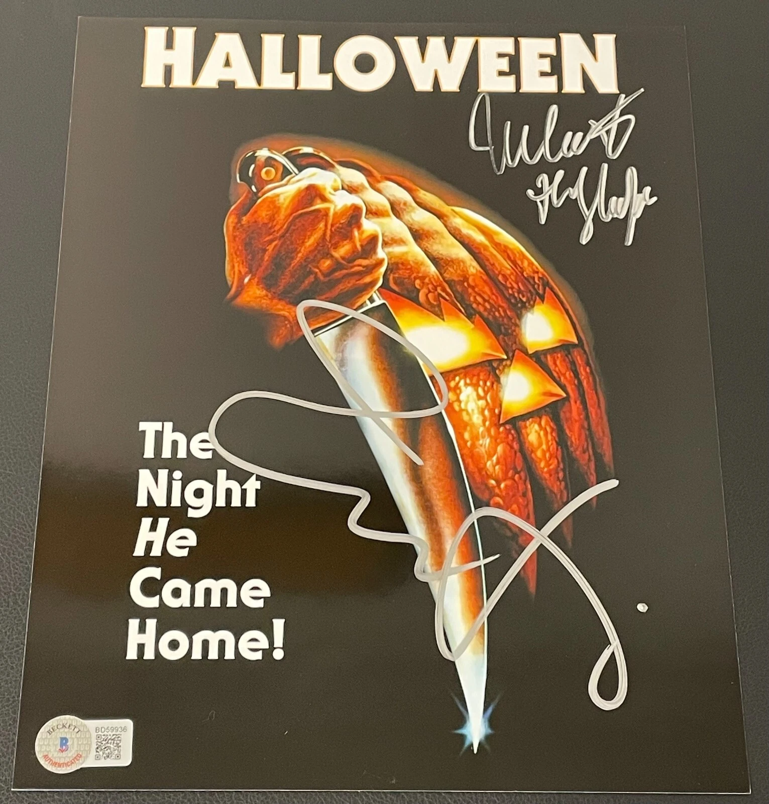 JAMIE LEE CURTIS NICK CASTLE SIGNED AUTO 8×10 PHOTO HALLOWEEN MOVIE POSTER BAS Z COLLECTIBLE MEMORABILIA