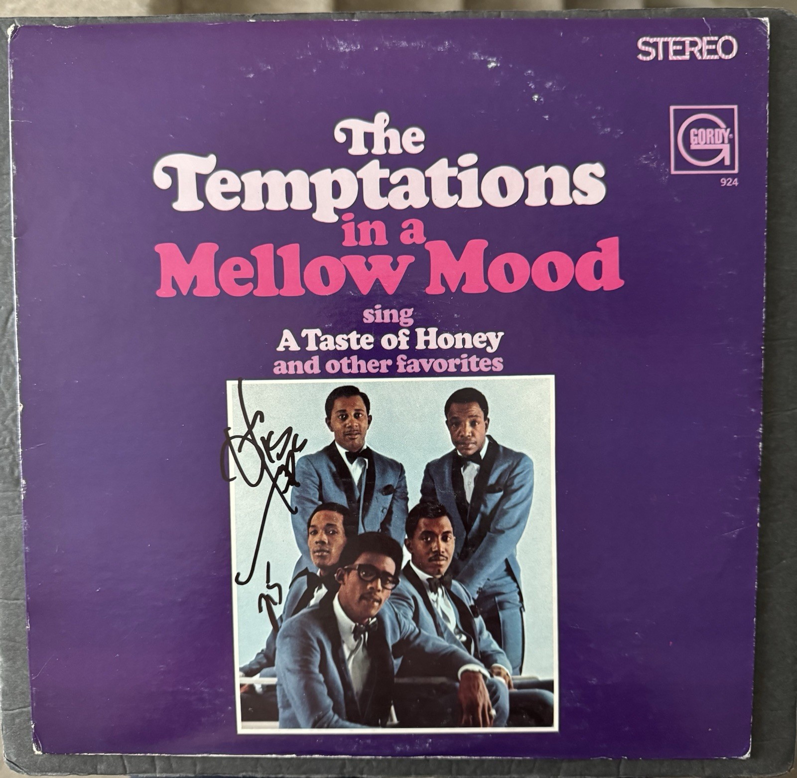 OTIS WILLIAMS SIGNED VINYL THE TEMPTATIONS IN A MELLOW MOOD JSA COA AUTOGRAPH