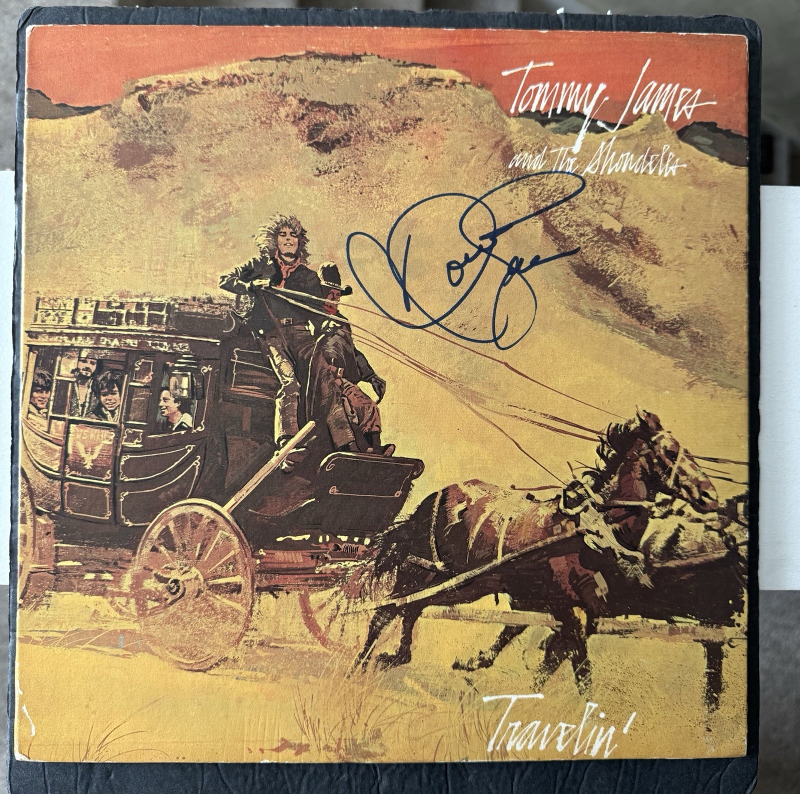 TOMMY JAMES SIGNED VINYL TRAVELIN ALBUM JSA COA AUTOGRAPHED RECORD LP ALBUM
