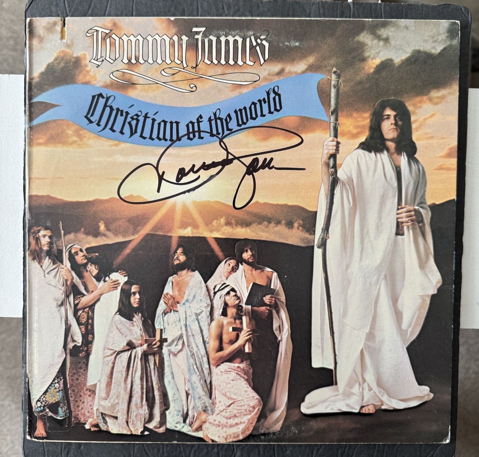 TOMMY JAMES SIGNED VINYL CHRISTIAN OF THE WORLD ALBUM JSA COA AUTOGRAPH RECORD
