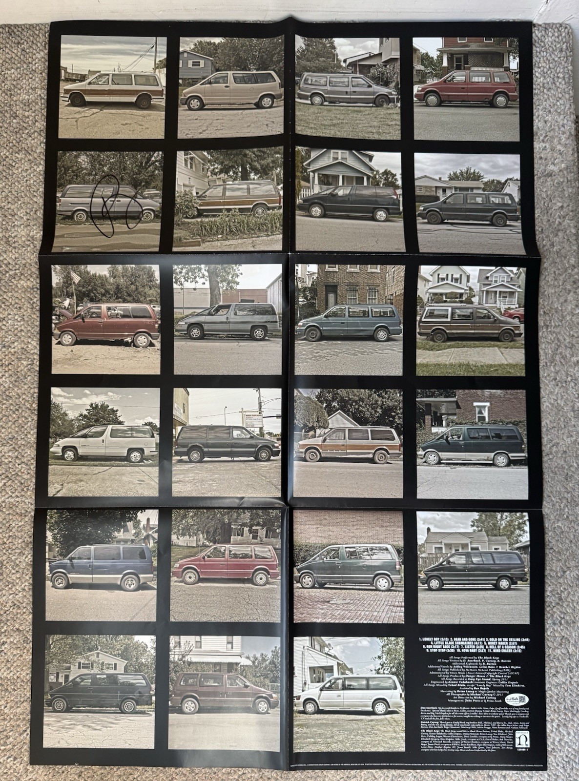 Black Keys Signed Poster El Camino Patrick Carney Jsa COA Autograph Vinyl Insert