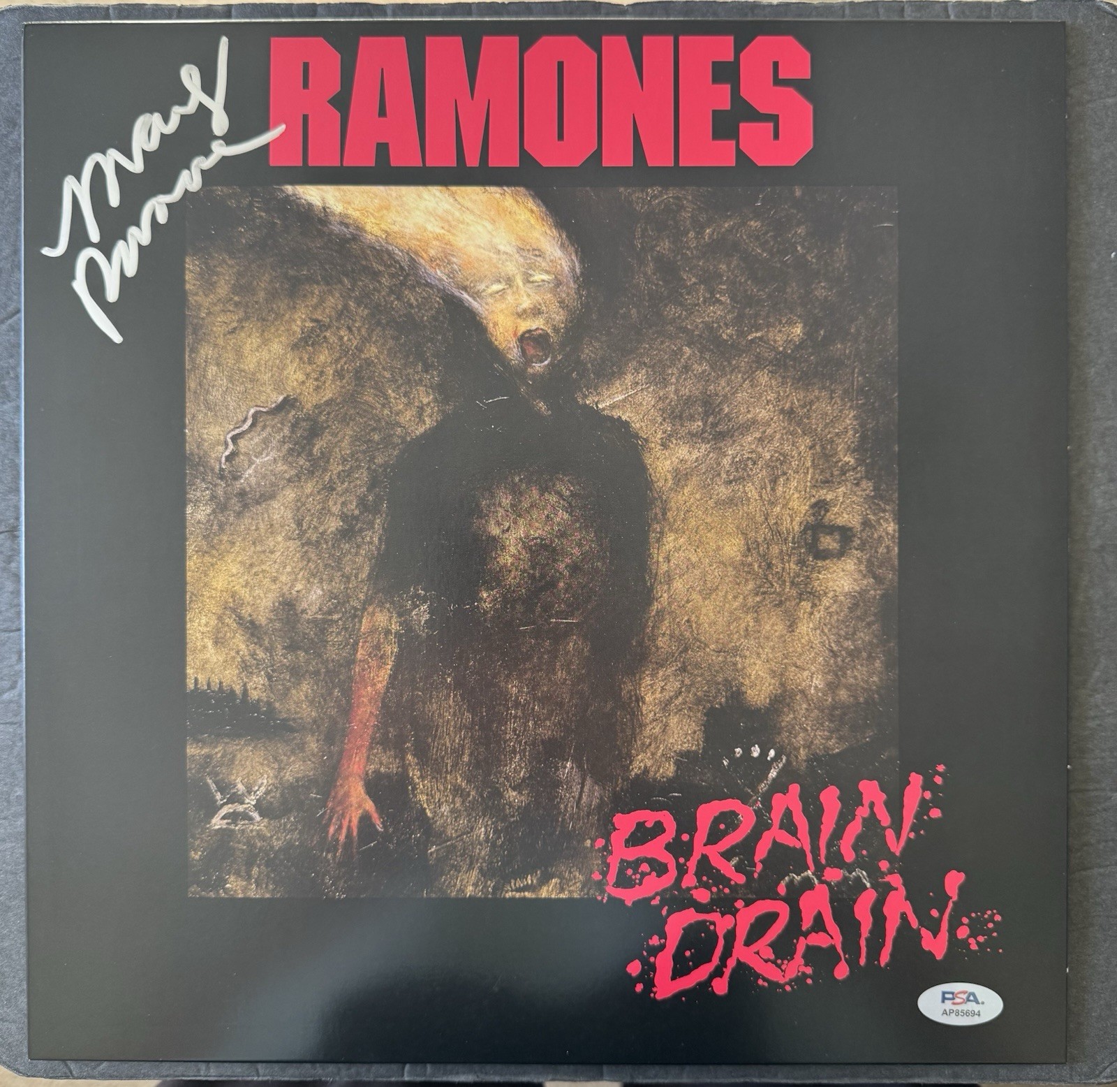 Marky Ramone Signed Vinyl Brain Drain PSA/DNA COA The Ramones Pet Cemetery Album