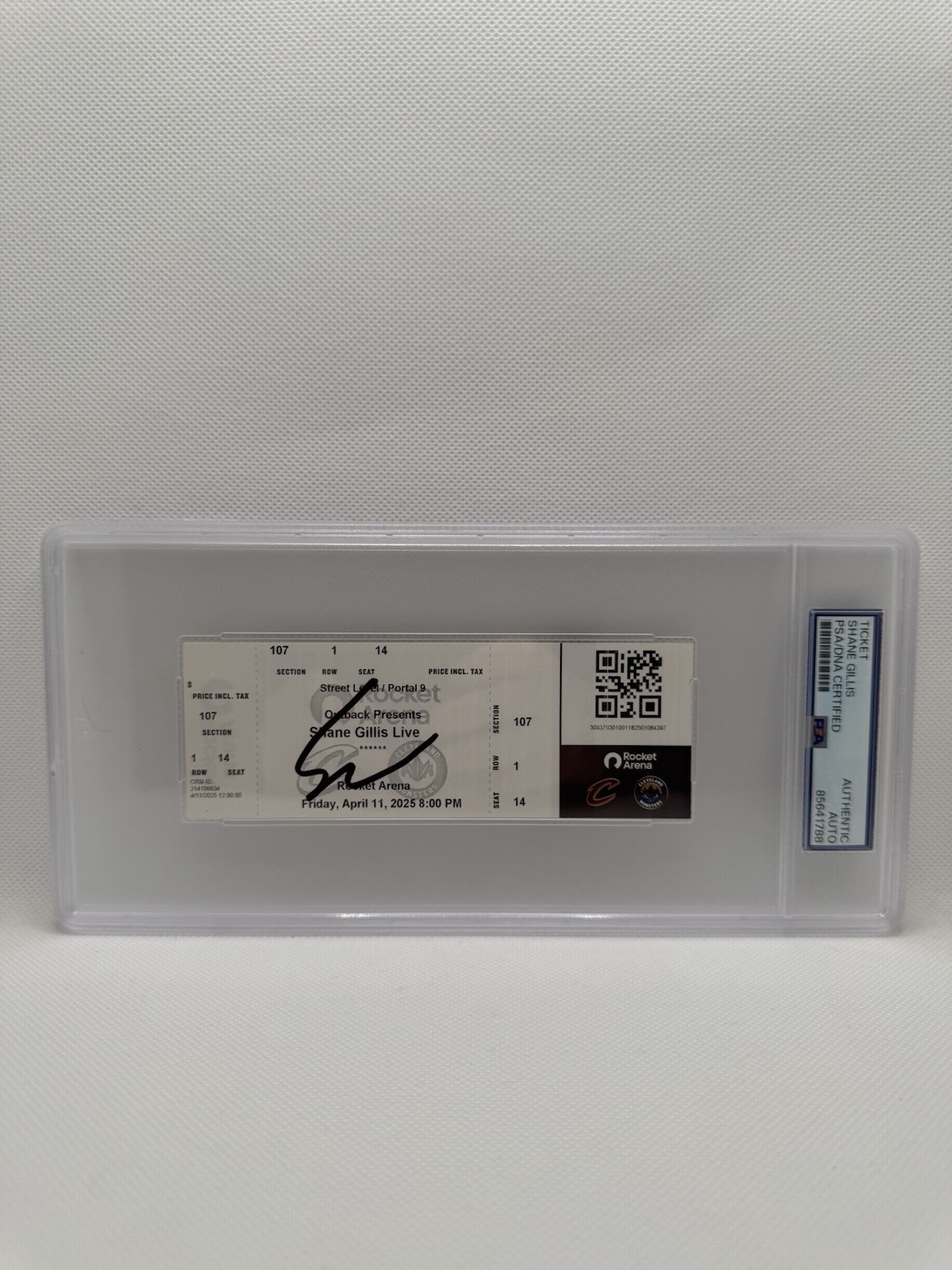 Shane Gillis Signed Ticket Slabbed PSA/DNA Autograph Slab Comedian Comedy