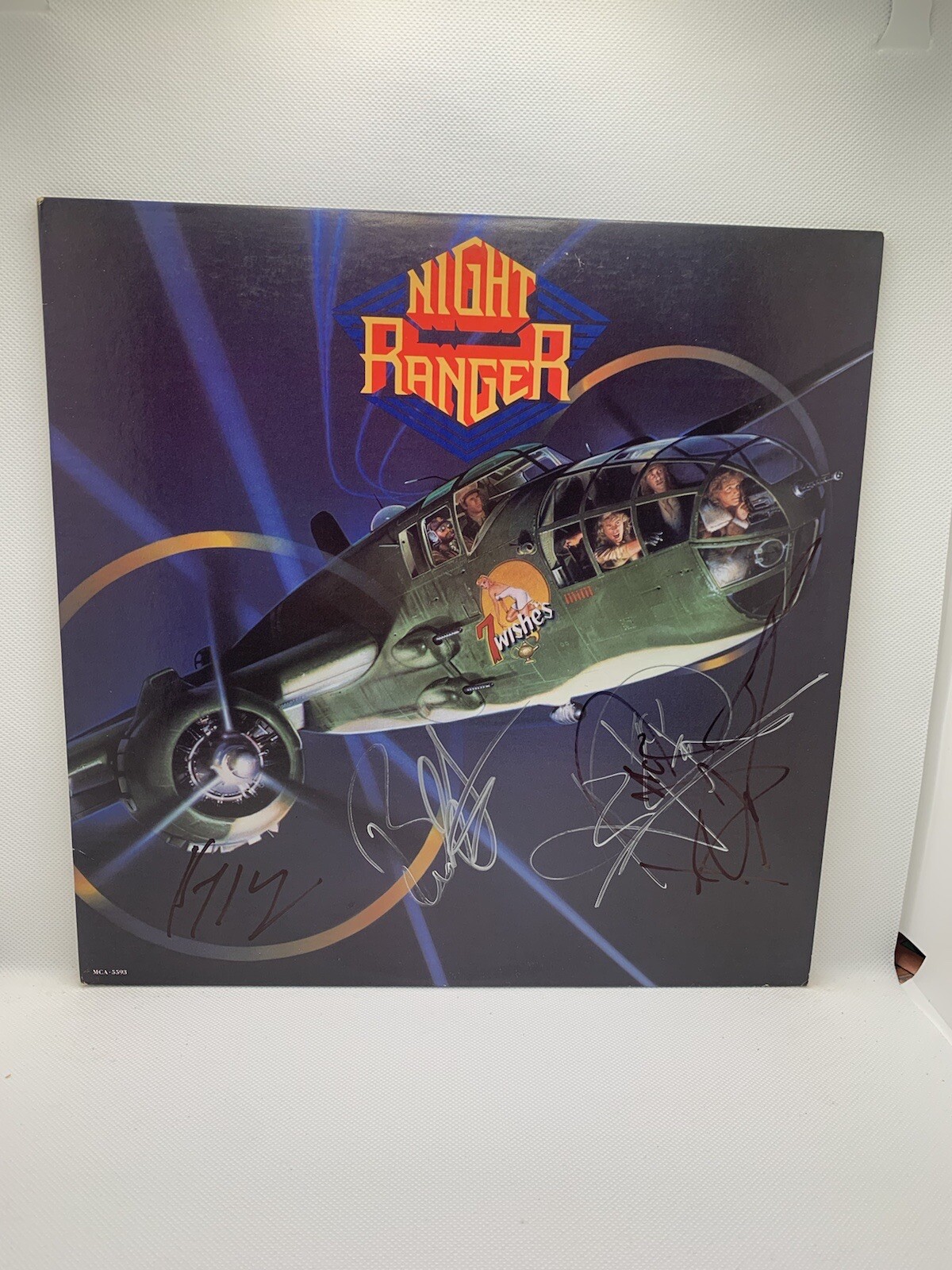 Night Ranger Signed Vinyl 7 Wishes Jack Blades Gillis & Keagy Jsa Album
