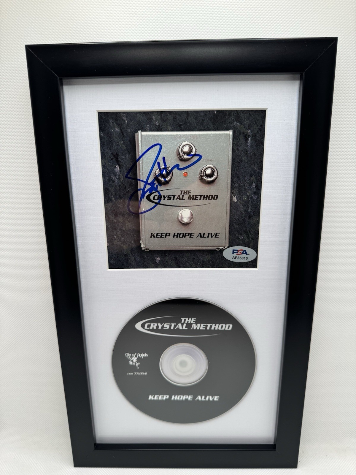 The Crystal Method Signed Scott Kirkland framed Keep Hope Alive Autograph CD PSA