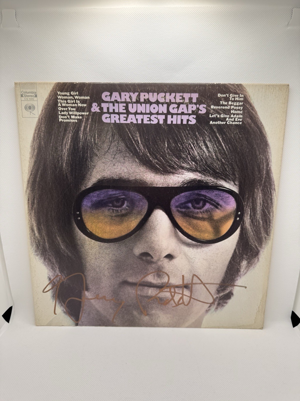 GARY PUCKETT AND THE UNION GAP SIGNED VINYL GREATEST HITS PSA/DNA COA AUTOGRAPH
