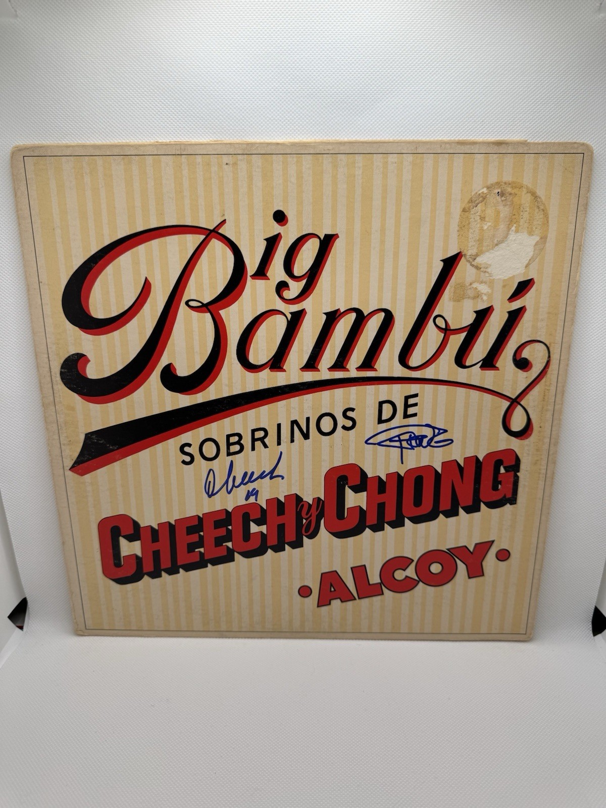 Cheech and Chong signed Big Bambu Album Record Vinyl LP JSA COA Autograph Dual