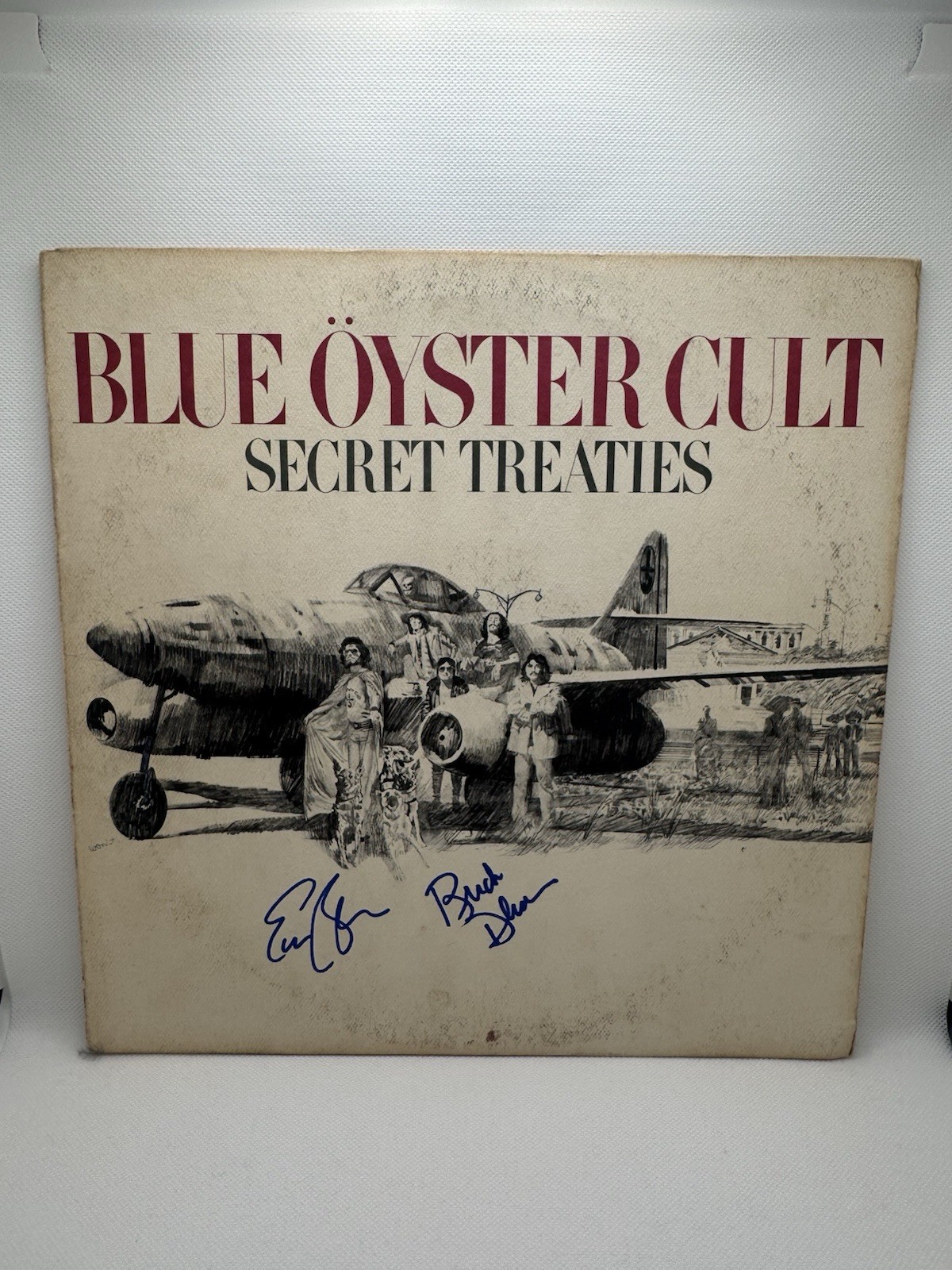 Blue Oyster Cult Signed Vinyl Secret Treaties JSA COA Buck Dharma Eric Bloom