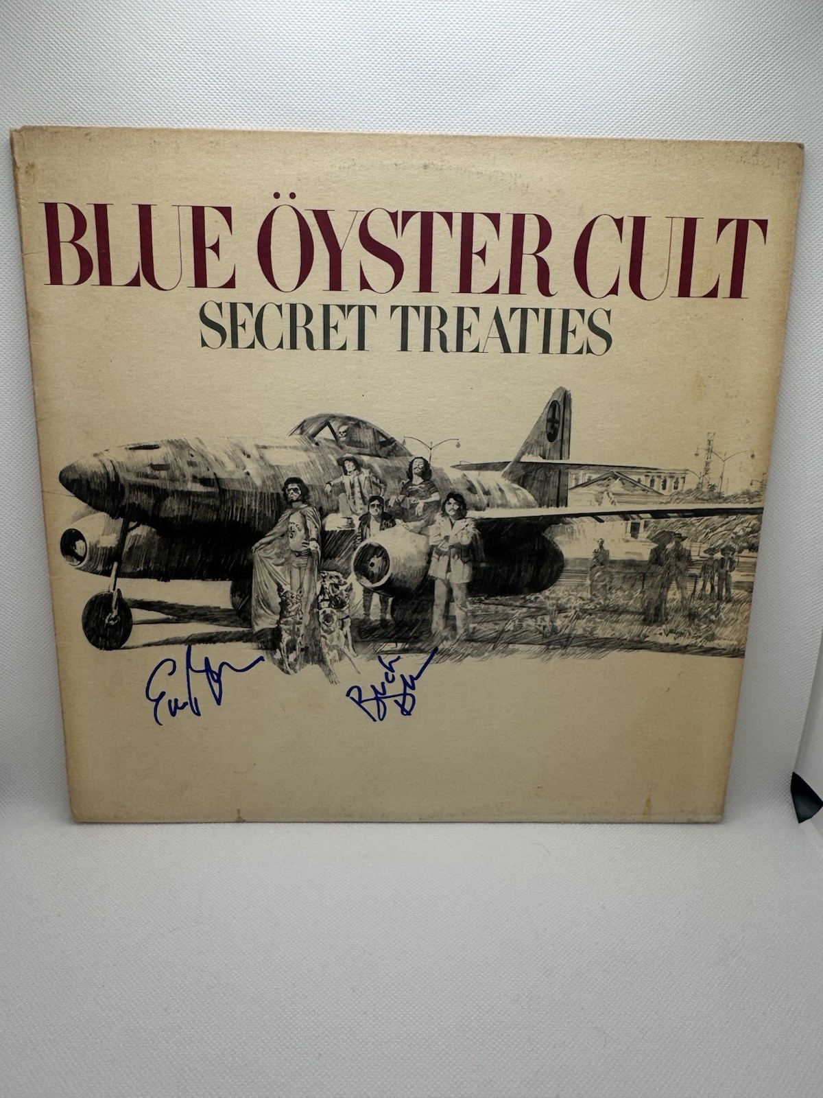 Blue Oyster Cult Signed Vinyl Secret Treaties JSA COA Buck Dharma Eric Bloom