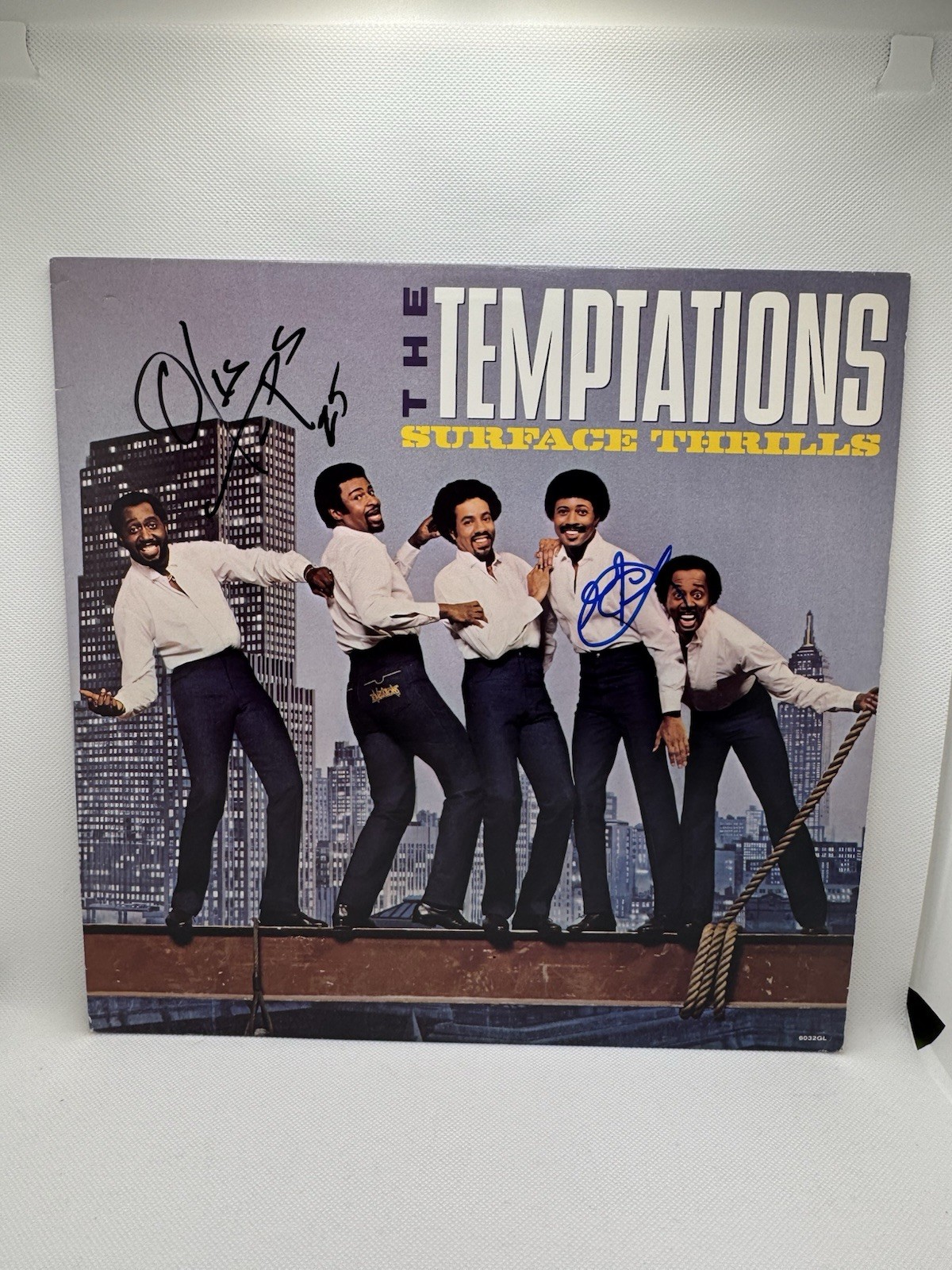 THE TEMPTATIONS SIGNED VINYL OTIS WILLIAMS SURFACE THRILLS JSA GLENN LEONARD