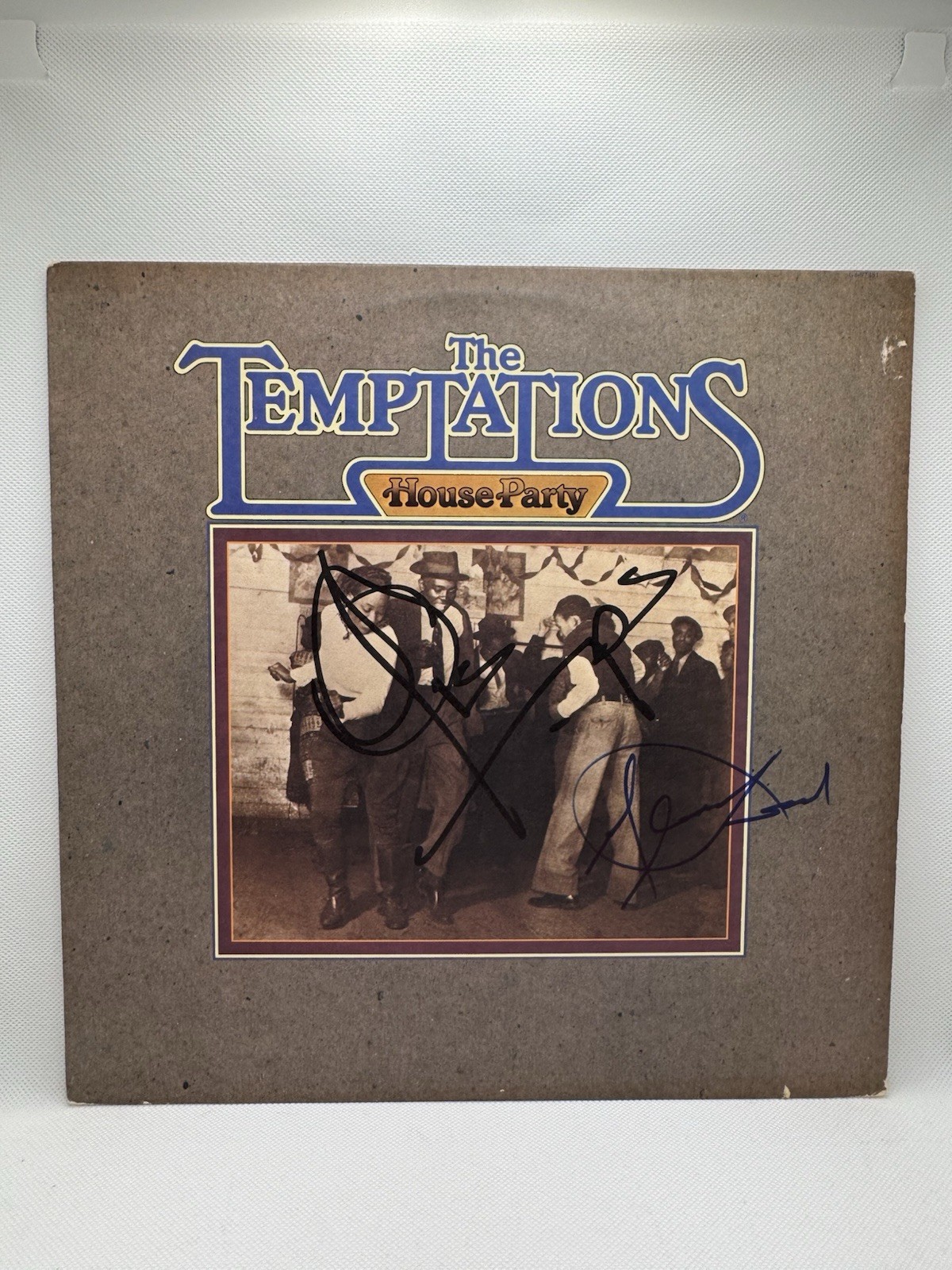 THE TEMPTATIONS SIGNED VINYL OTIS WILLIAMS HOUSE PARTY JSA COA GLENN LEONARD