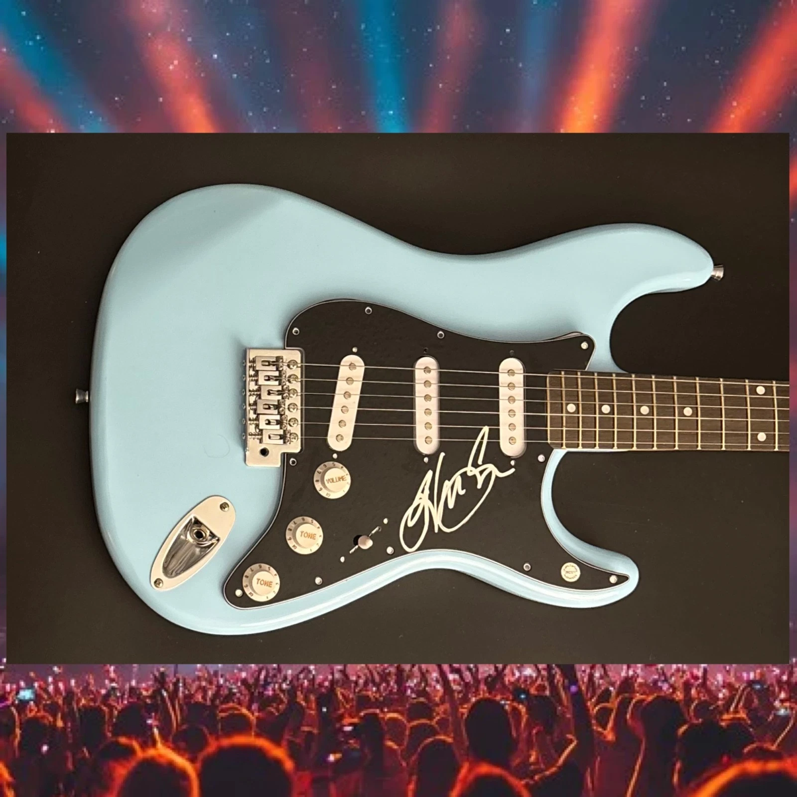 GFA Poison & Kingdom Come  * BLUES SARACENO *  Signed Electric Guitar COA