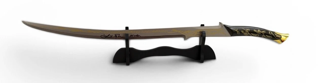 LIV TYLER SIGNED ARWEN HADAFANG SWORD PROP LORD OF THE RINGS BECKETT WITNESS COLLECTIBLE MEMORABILIA