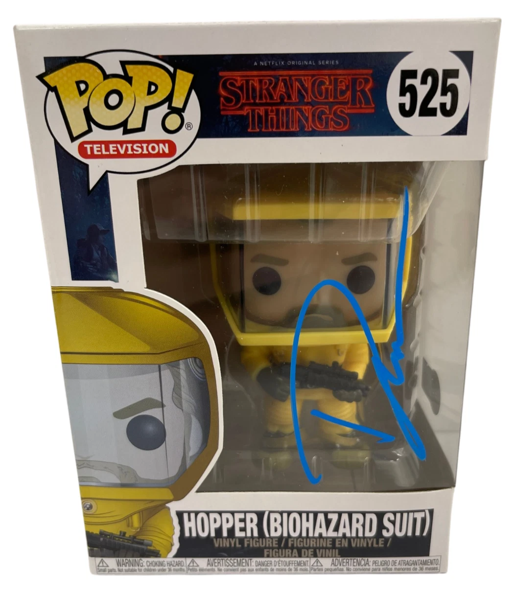 David Harbour Signed Hopper Biohazard Funko Stranger Things Autograph Beckett