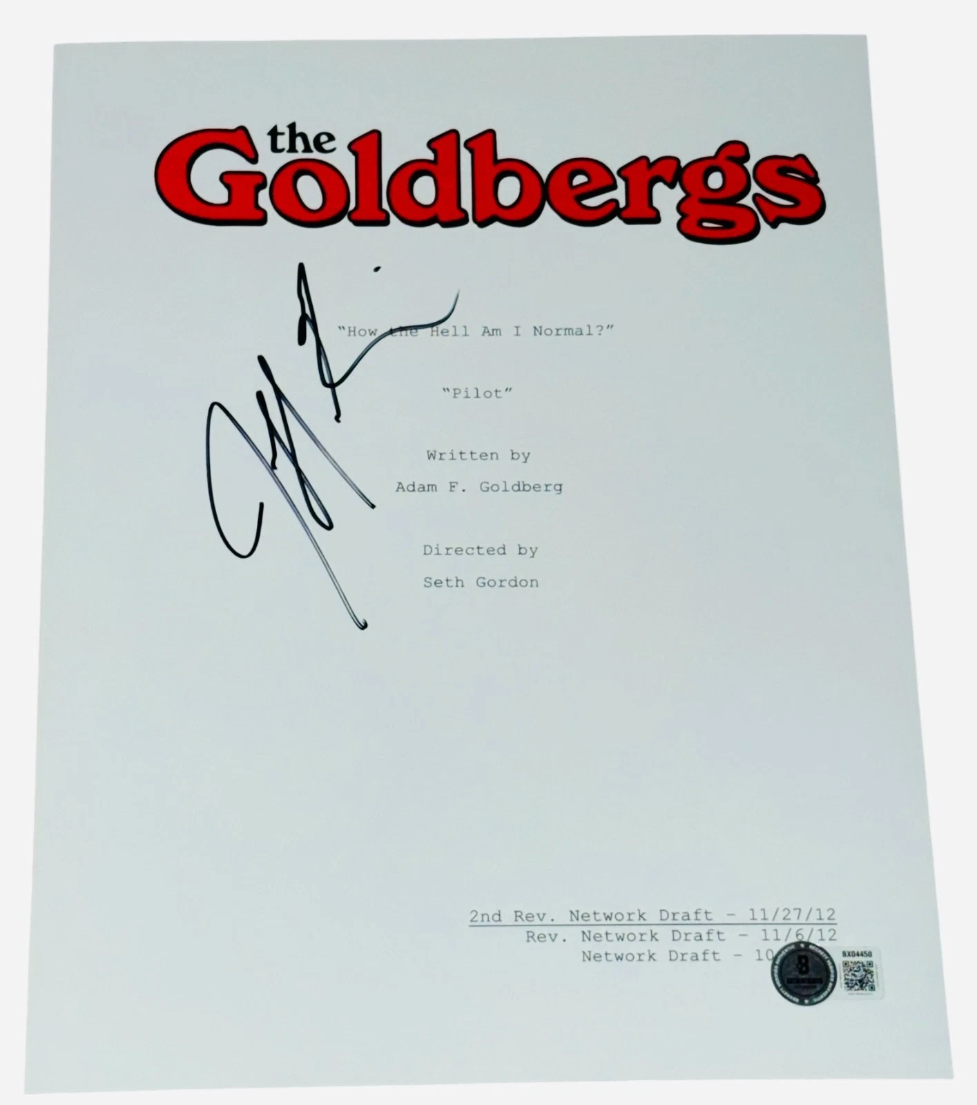 Jeff Garlin Signed Autograph The Goldbergs Pilot Full TV Episode Script Beckett