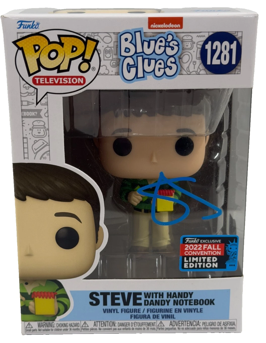 Steve Burns Signed Steve Blue's Clues Funko 1281 Authentic Autograph Beckett