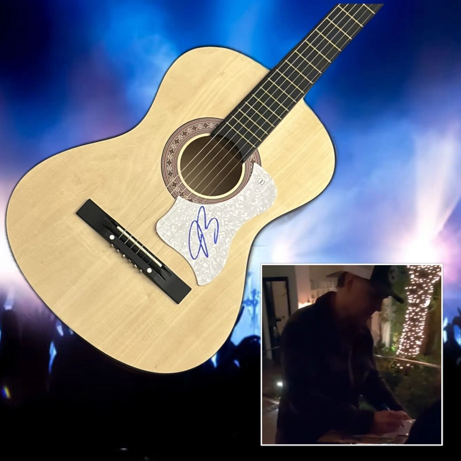 GFA  Blues Deluxe Star  * JOE BONAMASSA *  Signed Acoustic Guitar PROOF COA