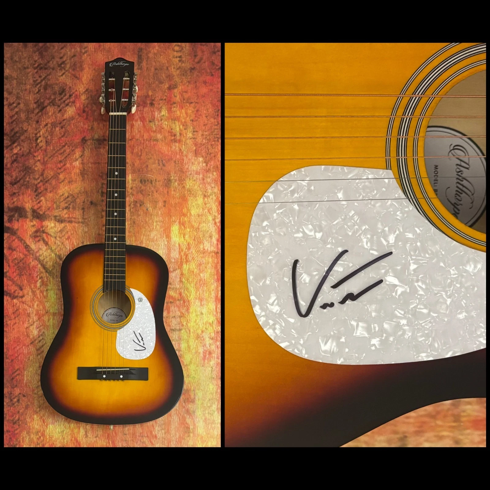 GFA Hell is a Dance Floor Star  * VINCENT MASON *  Signed Acoustic Guitar COA