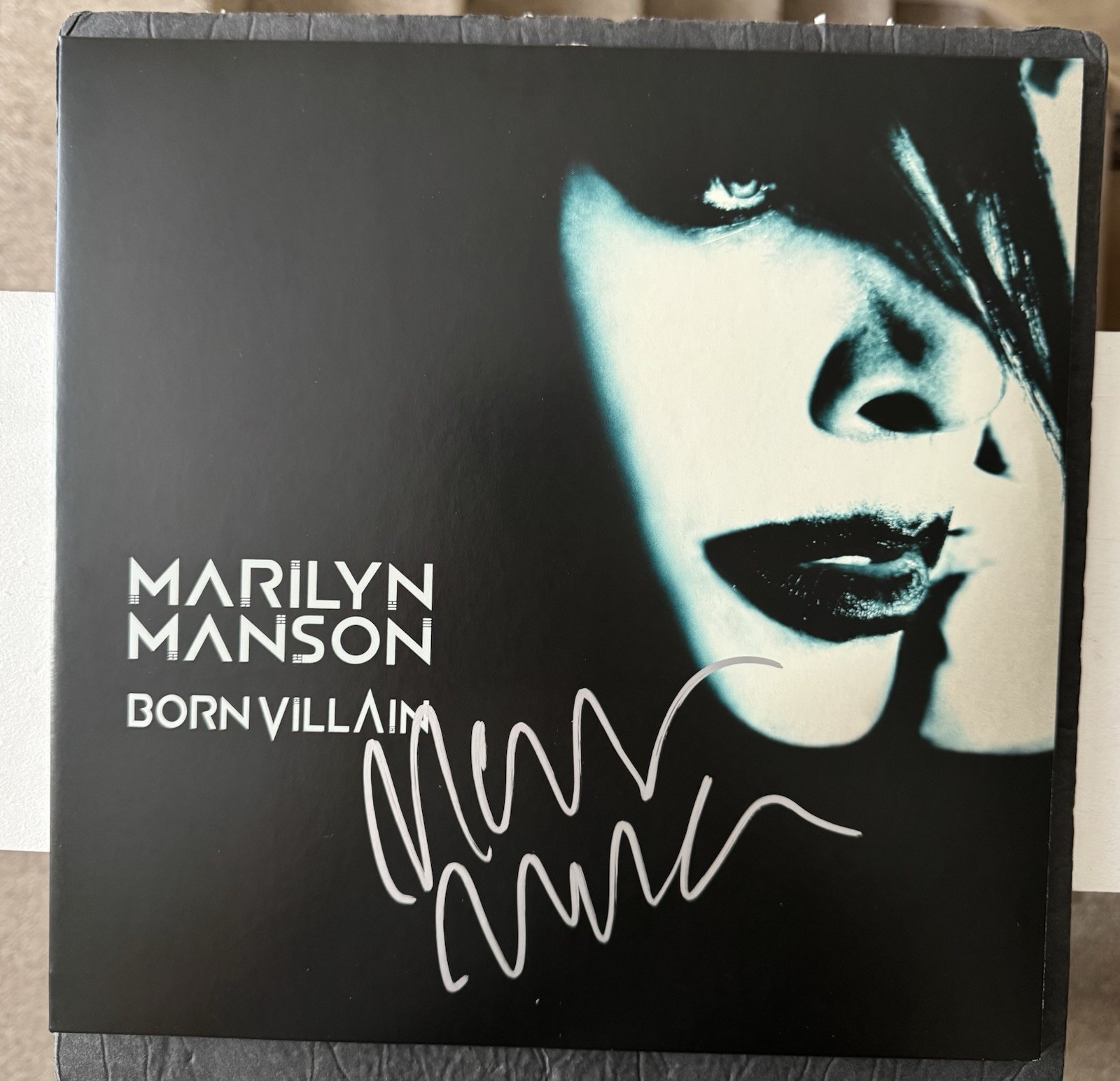 Marilyn Manson Signed Vinyl Born Villain Album JSA COA Autograph Record