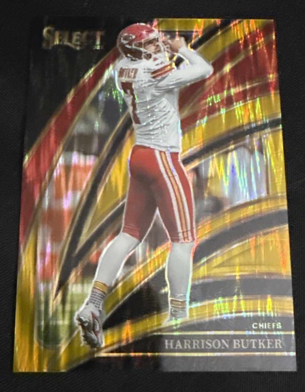 2025 Panini Select HARRISON BUTKER Club Flash Gold Prizm 1/10 #209 Chiefs First