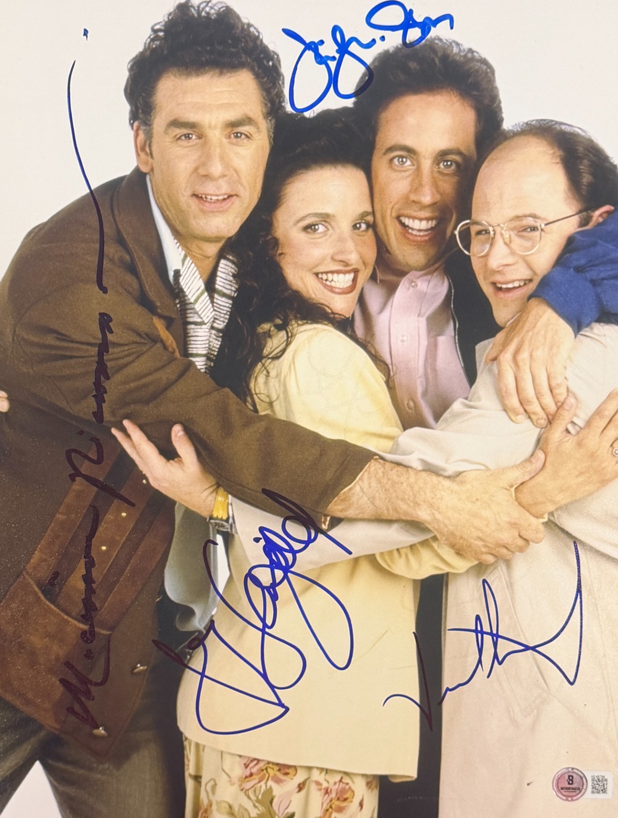 Seinfeld Cast Signed 11x14 Photo Richards Dreyfus Alexander Auto Beckett LOA