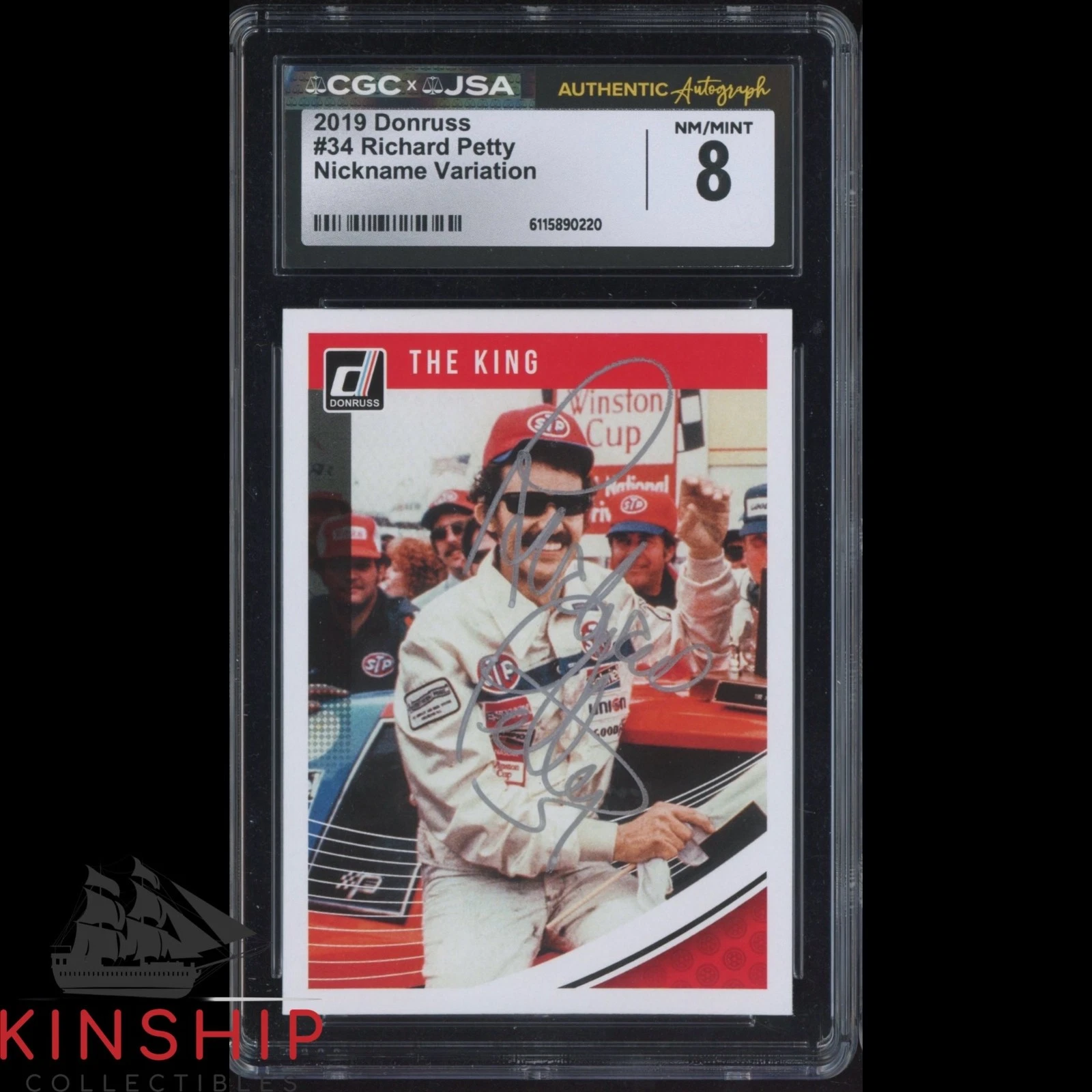 Richard Petty signed 2019 Donruss Card JSA CGC Slab NASCAR Auto C6021