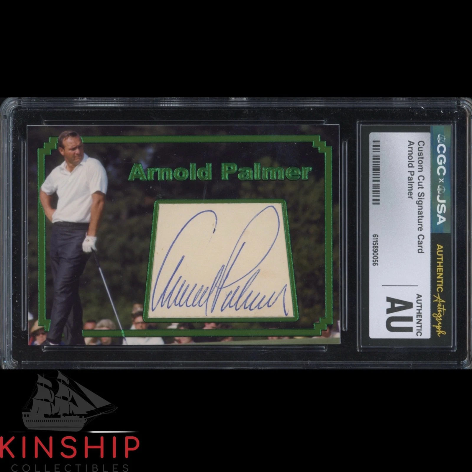 Arnold Palmer signed Cut Custom Trading Card JSA CGC Slab Golf Auto C5982
