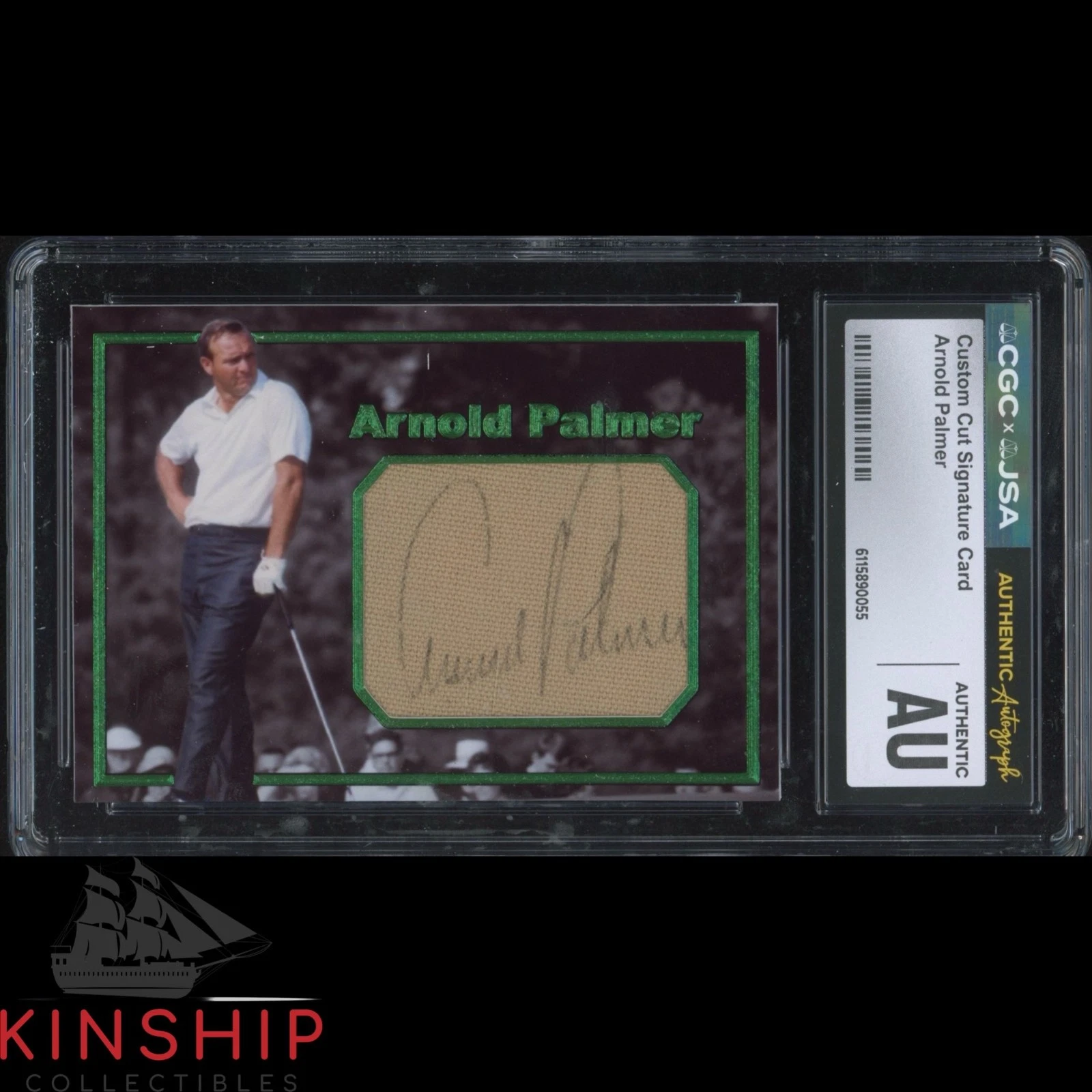 Arnold Palmer signed Cut Custom Trading Card JSA CGC Slab Golf Auto C5981
