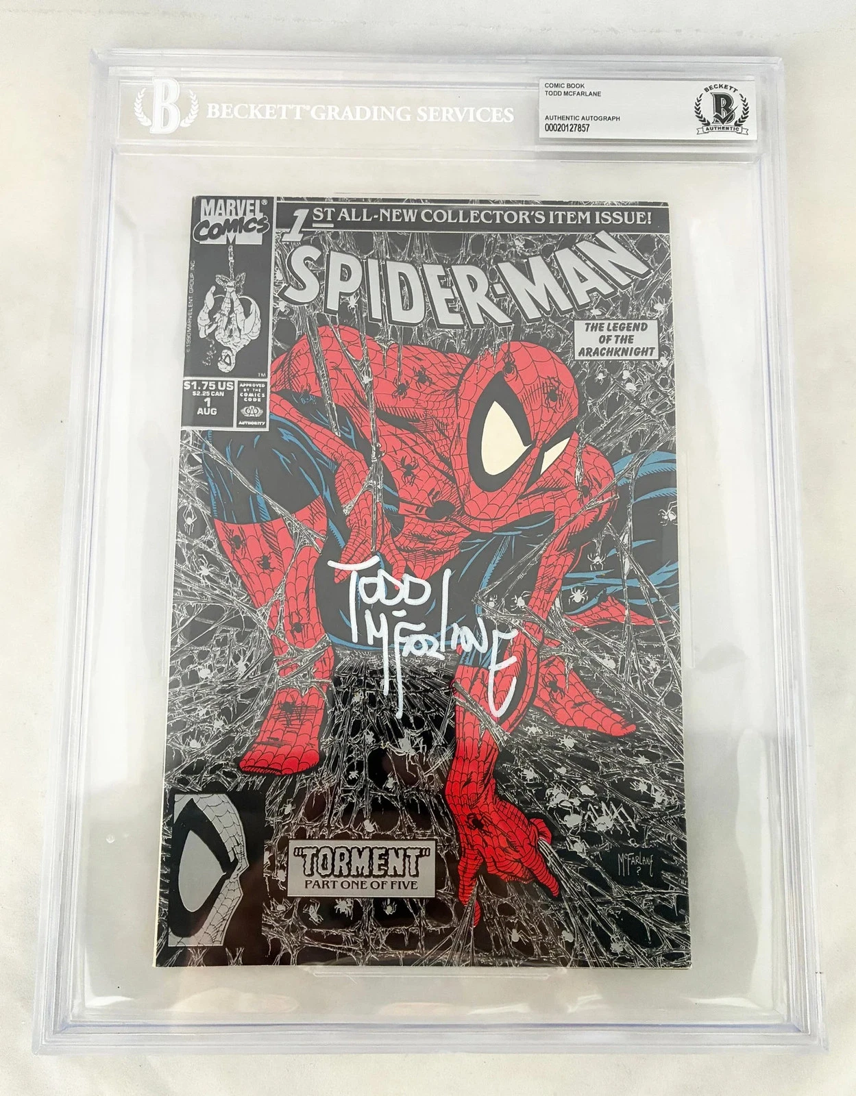 Todd McFarlane Signed Comic Book Spider-Man #1 Silver Beckett BAS COA