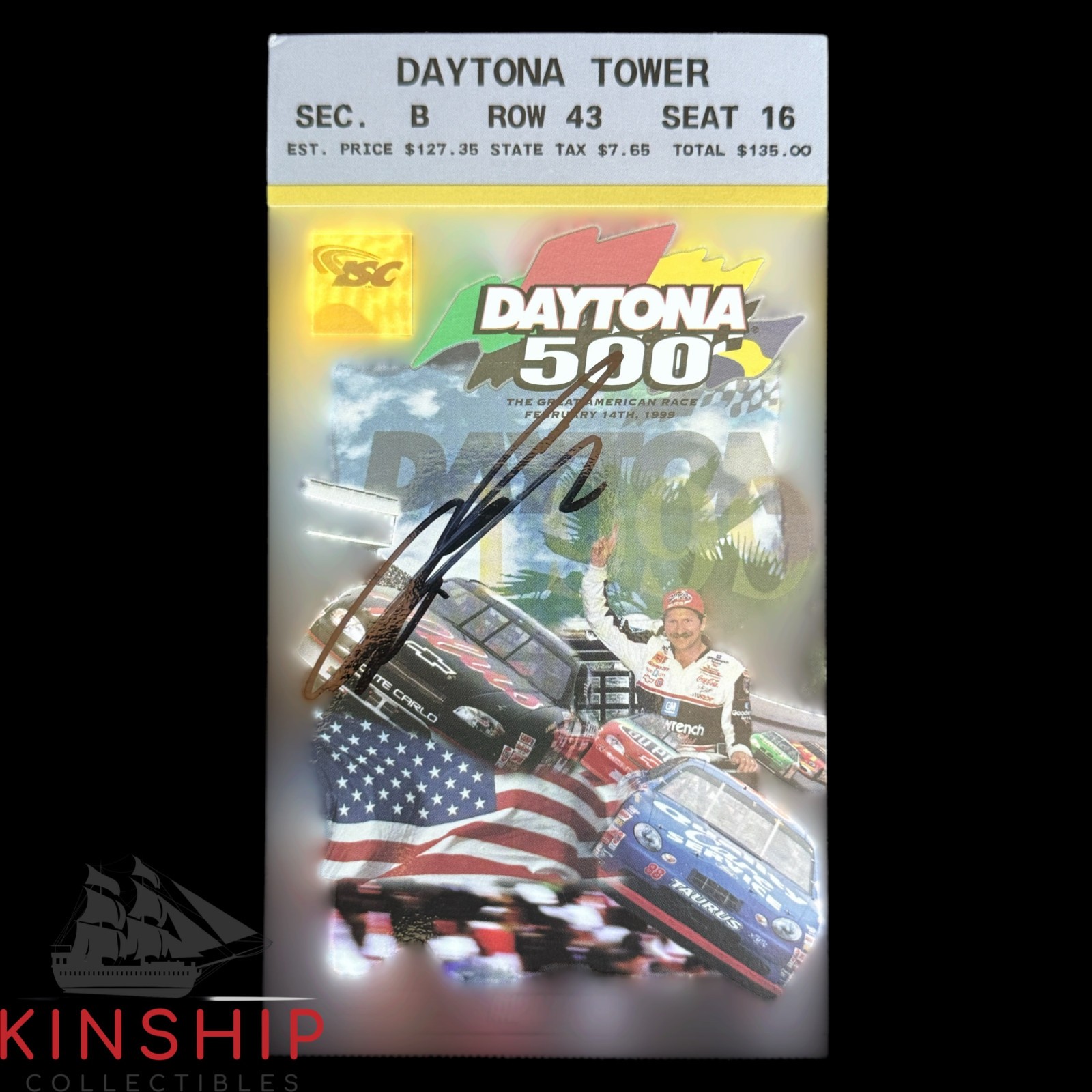 Jeff Gordon signed 1999 Daytona 500 Ticket JSA COA Rare NASCAR Auto Z2569