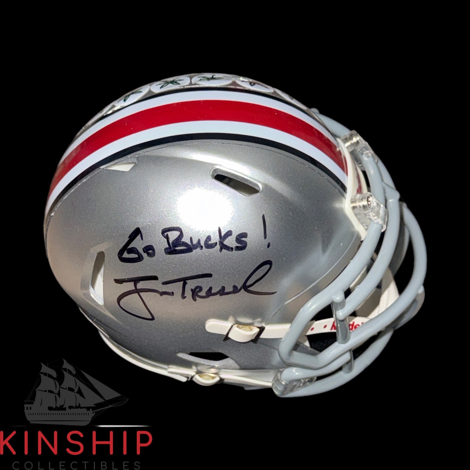 Jim Tressel signed Ohio State Mini Helmet JSA COA Inscribed Auto Rare F108