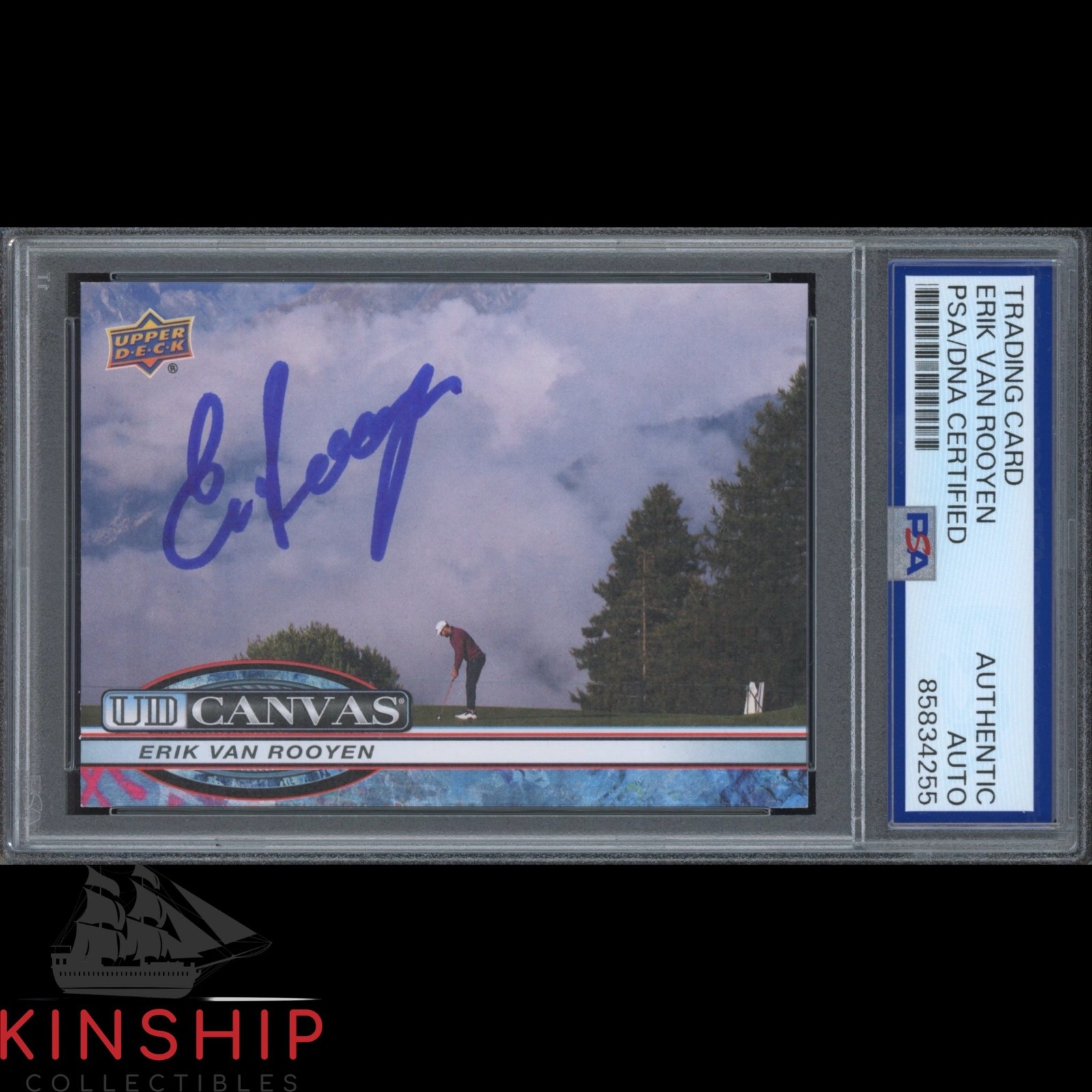 Erik Van Rooyen signed 2026 Upper Deck Canvas Golf Card PSA DNA Slab Auto C6094